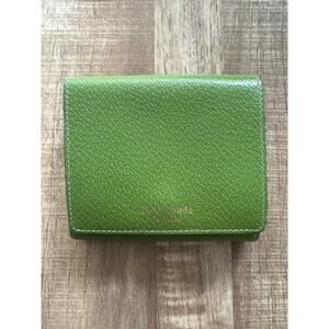 Designer Kate Spade New York Bifold Shamrock Green Card Holder Coin Purse Wallet